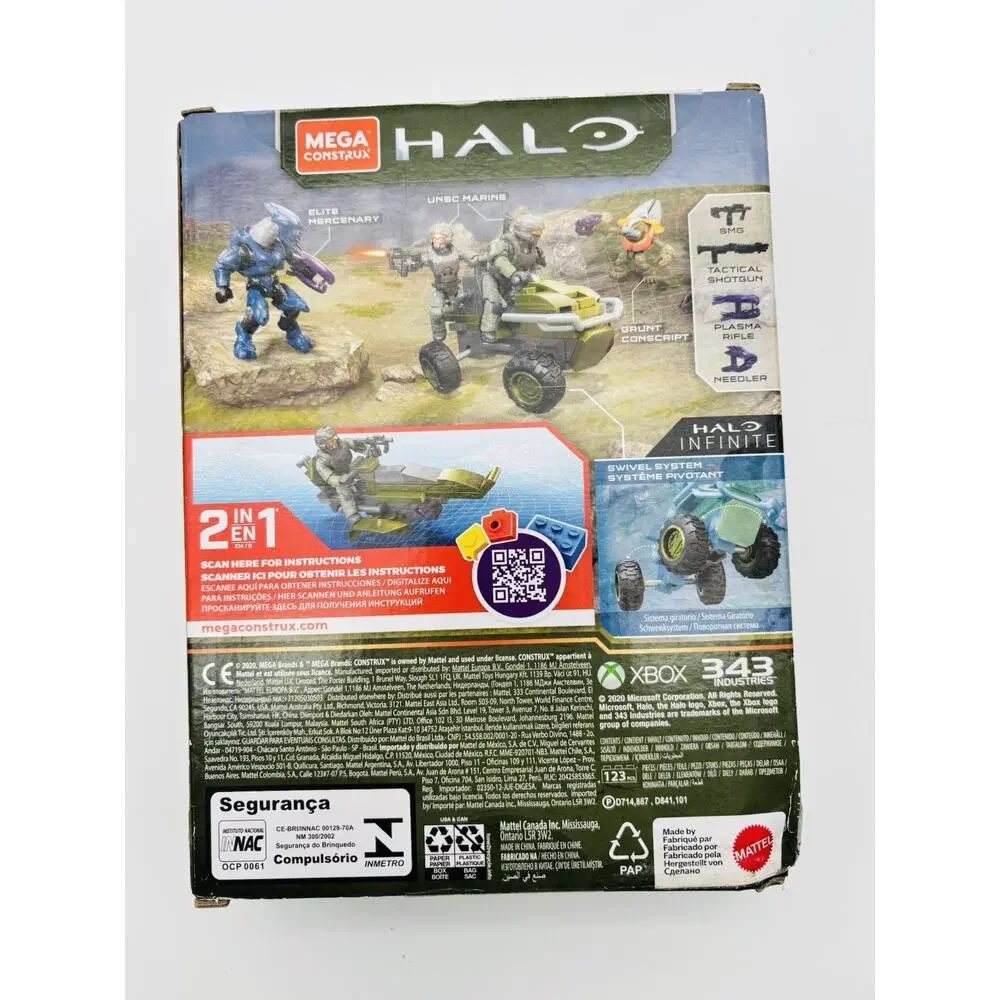 New. Halo Infinite MegaConstrux Recon Getaway Set Figures & Weapons 2in1 Sealed